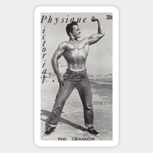 PHYSIQUE PICTORIAL Phil Granuchi - Vintage Physique Muscle Male Model Magazine Cover Magnet